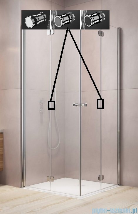 Radaway Eos KDD B kabina prysznicowa 80x80 przejrzyste 137313-01-01