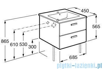 Roca Victoria Basic Zestaw łazienkowy Unik szafka z umywalką 70cm biały połysk A855853806