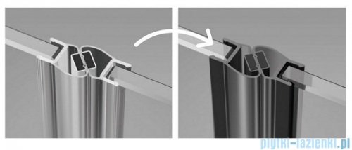 Radaway Idea Black Pdd kabina 80x80cm szkło czarny mat/szkło przejrzyste 387139-01-01/387141-54-01