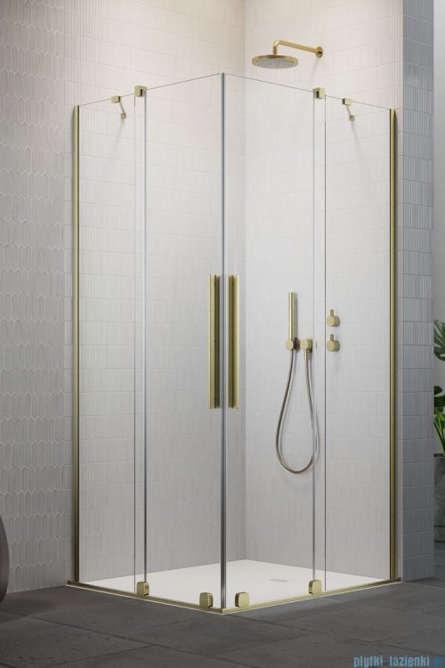 Radaway Furo Brushed Gold KDD kabina 80x80cm szczotkowane złoto 10105080-99-01L/10105080-99-01R brushed