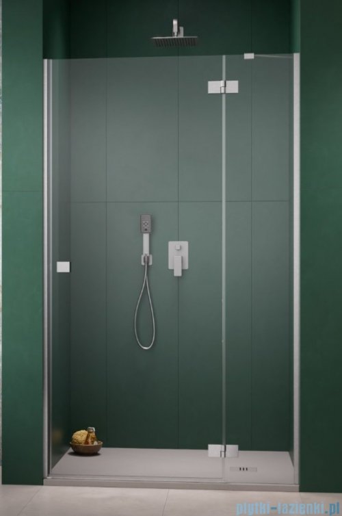 Radaway Essenza 8 Brushed Nickel Dwj drzwi wnękowe 90cm prawe szczotkowany nikiel/szkło przejrzyste 10480612-01-01R/10460237-91-01R