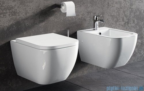Excellent Ness Miska wisząca z deską wolnoopadającą CENL.3509.500.WH