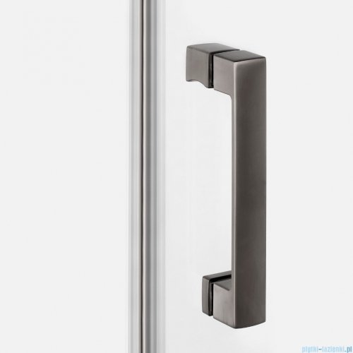 New Trendy Nesta Gunmetal Brushed kabina 100x110x200 cm lewa wspornik równoległy grafit szczotkowany/szkło przejrzyste K-4712