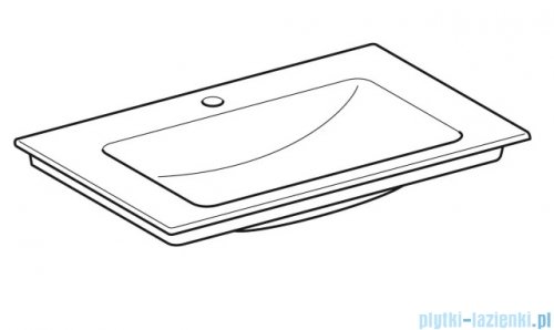 Geberit One Umywalka meblowa z otworem na baterię 75x48cm KeraTect 505.010.01.2
