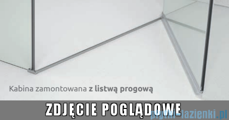 Radaway Nes Brushed Nickel DWSB drzwi wnękowe 120cm W3 prawe szczotkowany nikiel szkło przejrzyste 10044750-91-01R/10045450-01-01