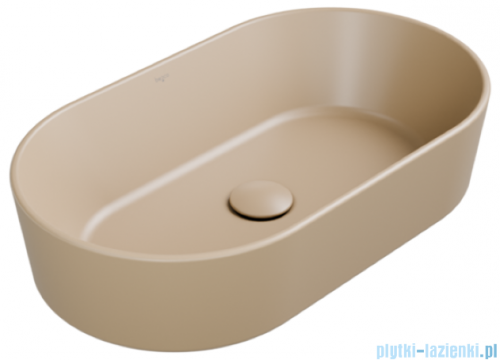 Besco Lova Cera-Line 53 Mokka Matt umywalka nablatowa 53x31,5x13,5cm UNCM-53-LOM