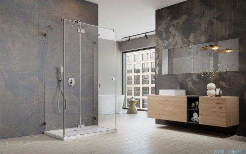 Radaway Essenza Pro Brushed Nickel Kdj+S kabina 70x100x70cm lewa szczotkowany nikiel 10097310-91-01L/10098070-01-01/10098070-01-01
