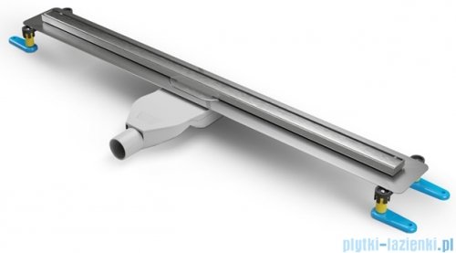 New Trendy Visio Slim odpływ liniowy z rusztem szczotkowanym w kolorze chrom 90x3,2 cm OL-0089