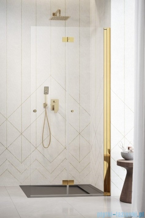 Radaway Nes 6 Gold KDD B kabina walk-in 100cm prawa złoty połysk szkło przejrzyste 10024100-09-01R