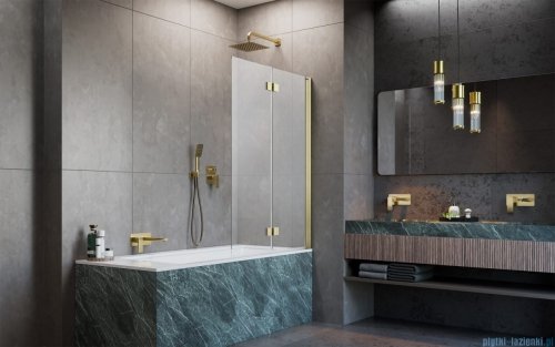 Radaway Nes Pnd I Brushed Gold parawan nawannowy 100cm prawy szczotkowane złoto 10010100-99-01R