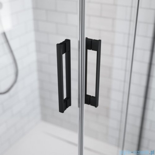 Radaway Idea Black 8 Dwj drzwi wnękowe 130cm prawe czarny mat/szkło przejrzyste 10330670-54-01R/10350603-01-01