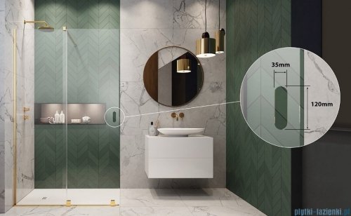 Radaway Furo SL Black KDD kabina 120x80cm czarny mat/szkło przejrzyste 10305120-54-01L/10305080-54-01R