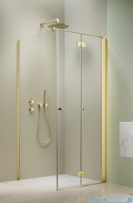 Radaway Nes 6 Kdj B Brushed Light Gold kabina 100x80cm prawa szczotkowane jasne złoto 10025100-98-01R/10039080-01-01