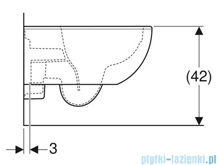 Geberit Selnova Premium Miska wisząca, lejowa Rimfree 502035001