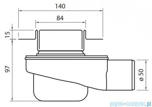 Wiper New Premium Sirocco Odpływ liniowy z kołnierzem 100 cm syfon drop 50 szlif 500.0170.02.100