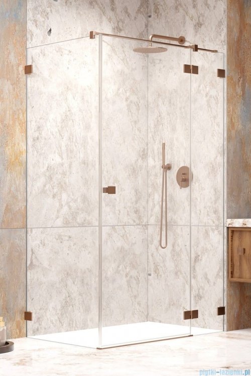 Radaway Essenza Pro Brushed Copper Kdj kabina 100x80cm prawa szczotkowana miedź 10097100-93-01R/10098080-01-01 