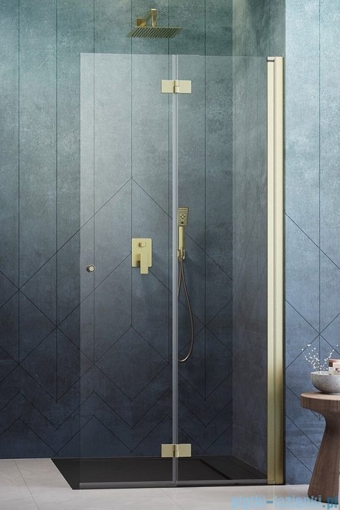 Radaway Nes KDD B Brushed Gold kabina walk in 100cm prawa szczotkowane złoto 10024100-99-01R