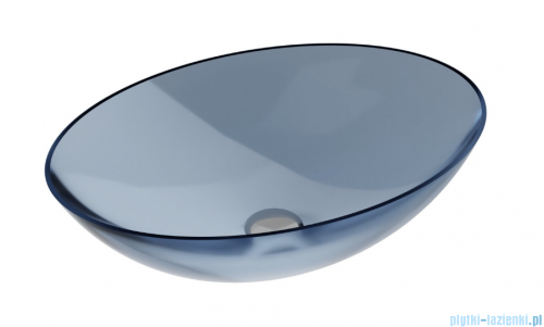 Besco Anya Carbon Grey + maskownica biała umywalka nablatowa 50x35x15cm #UMA-50-CGW
