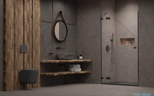 Radaway Essenza Pro Brushed GunMetal Dwj drzwi wnękowe 130cm lewe szczotkowany grafit 10099130-92-01L