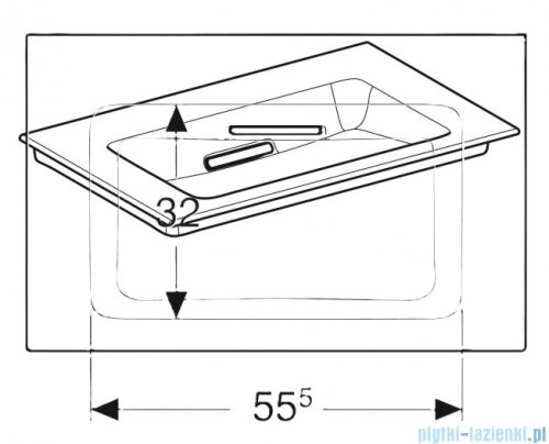 Geberit One CleanDrain Umywalka prostokątna 75x48cm KeraTect 505.003.00.1