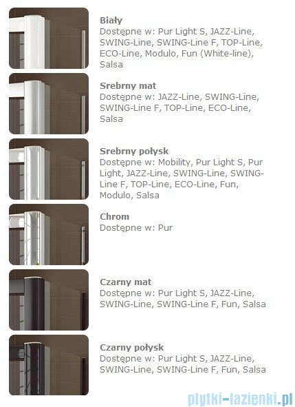 SanSwiss Top-Line TOPS4 Drzwi prysznicowe 4-częściowe 160cm profil biały TOPS416000407