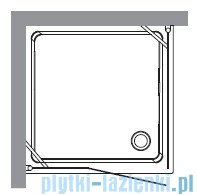 Kerasan Kabina kwadratowa prawa szkło dekoracyjne piaskowane profile chrom 100x100 Retro 9149P0