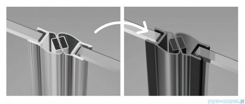 Radaway Nes Black KDJ B kabina 80x100 prawa przejrzyste 10025080-54-01R/10039100-01-01 
