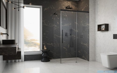 Radaway Idea 8 QL Black Kdj kabina 110x80cm prawa czarny mat/szkło przejrzyste 10550567-54-01R/10350503-01-01/10360080-01-01L