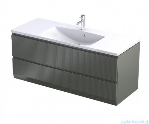 Oristo Brylant szafka podumywalkowa ryflowana wisząca 120x50x45 oliwkowy mat OR36-SD2S-120-17R