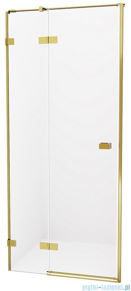 New Trendy Avexa Gold drzwi wnękowe 110x200 cm przejrzyste lewe EXK-1720