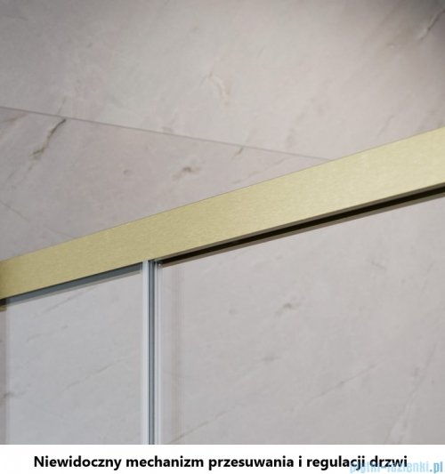 Radaway Idea 8 QL Kdj Brushed Gold kabina 100x80cm lewa szczotkowane złoto 10550517-99-01L/10350453-01-01/10360080-01-01R