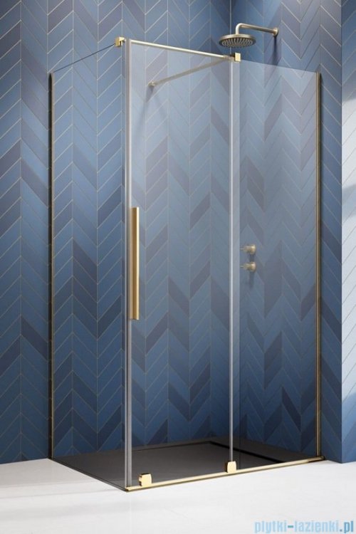 Radaway Furo Gold  Kdj kabina 110x70cm prawa szkło przejrzyste 10104572-09-01R/10110530-01-01/10113070-01-01
