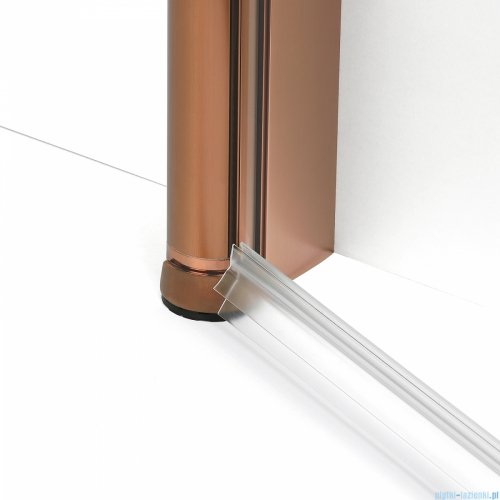New Trendy New Soleo Copper Brushed 70x90x195 cm kabina wspornik skośny miedź szczotkowana/szkło przejrzyste K-2283