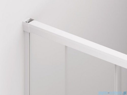 SanSwiss Cadura White Line kabina Walk in 100cm prawa ze ścianką przesuwną profile biały mat CAW2D1000907