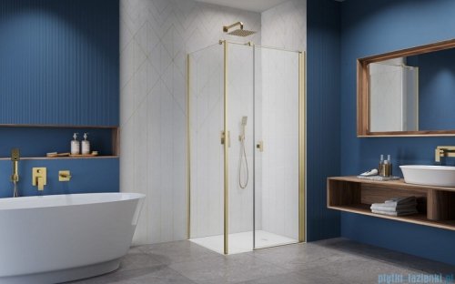 Radaway Nes Kds I Brushed Gold kabina 120x90cm prawa szczotkowane złoto 10023120-99-01R/10043090-99-01