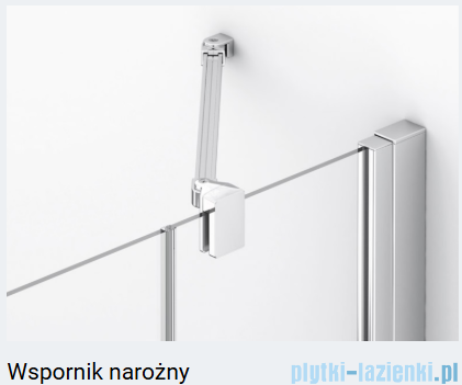 Ronal ANNEA AN13 Drzwi jednoczęściowe ze ścianką stałą w linii 120x200cm prawe nikiel szczotkowany AN13D12002507