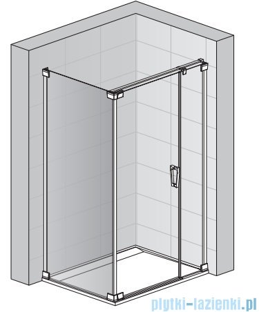 SanSwiss Cadura Black Line ścianka boczna Cat2 75x200cm profile czarny mat CAT20750607