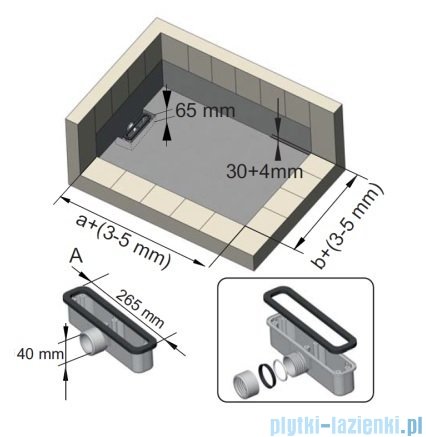 Riho Isola brodzik posadzkowy 90x90 biały mat D007011105