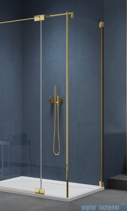 SanSwiss Cadura Gold Line ścianka boczna 90x200cm profile złote CAT30901207