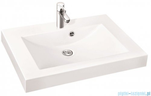 Marmorin umywalka nablatowa Moira Bis 70 70 cm bez otworu biała 280070022010