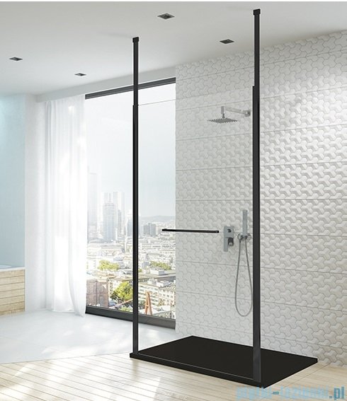 Sanplast Altus PII/ALTIIa kabina walk-in 160x212 cm czarny matowy 600-121-2801-59-401
