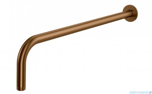 Kohlman Axel Brushed Copper okrągłe ścienne ramię do deszczownicy 44 cm miedź szczotkowana WNEBC