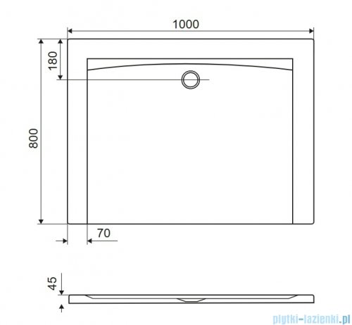Excellent Forma X brodzik prostokątny 100x80 cm struktura, czarny mat BREX.1403.100.080.BLN