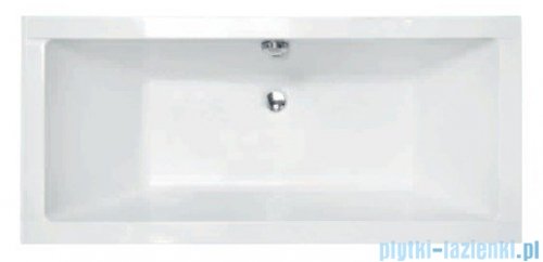 Besco Vera wanna czarna 170x75cm wolnostojąca z przelewem #WKV-170-WO-CZ