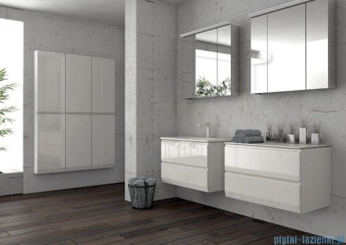 Oristo Brylant szafka podumywalkowa wisząca Ryflowana 60x25x45 szaroniebieski mat OR36-SD1S-60-16R