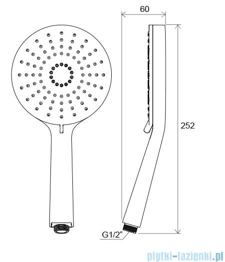 Ravak Flat XXL słuchawka 3-funkcyjna X07P344