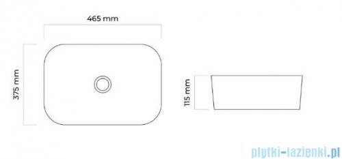 Oltens Hamnes umywalka 46,5x37,5 cm nablatowa owalna z powłoką SmartClean czarny mat 40801300