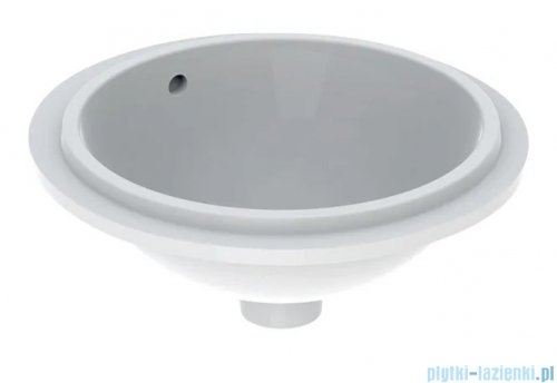 Geberit VariForm Umywalka okrągła z przelewem 42x40,5cm szkliwiony spód KeraTect 500.745.00.2