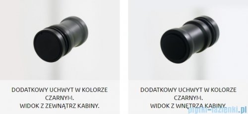 Radaway Nes Black KDD B kabina walk in 80cm lewa czarny mat/szkło przejrzyste 10024080-54-01L