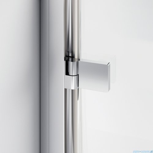 Ronal ANNEA AN13 Drzwi jednoczęściowe ze ścianką stałą w linii 120x200cm lewe srebrny połysk AN13G12005007